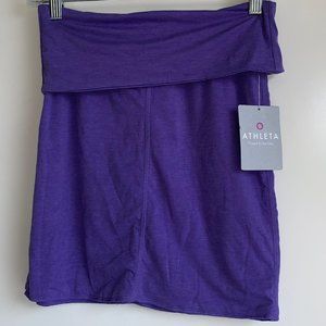 NEW Athleta Mix and Mingle Purple Fold Over Skirt Size‎ XXS